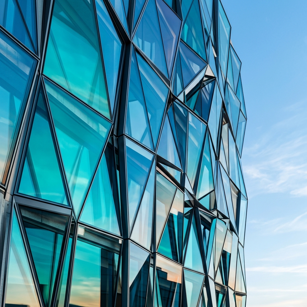 Brandsti Lab abstract teal office architecture structure